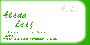 alida leif business card